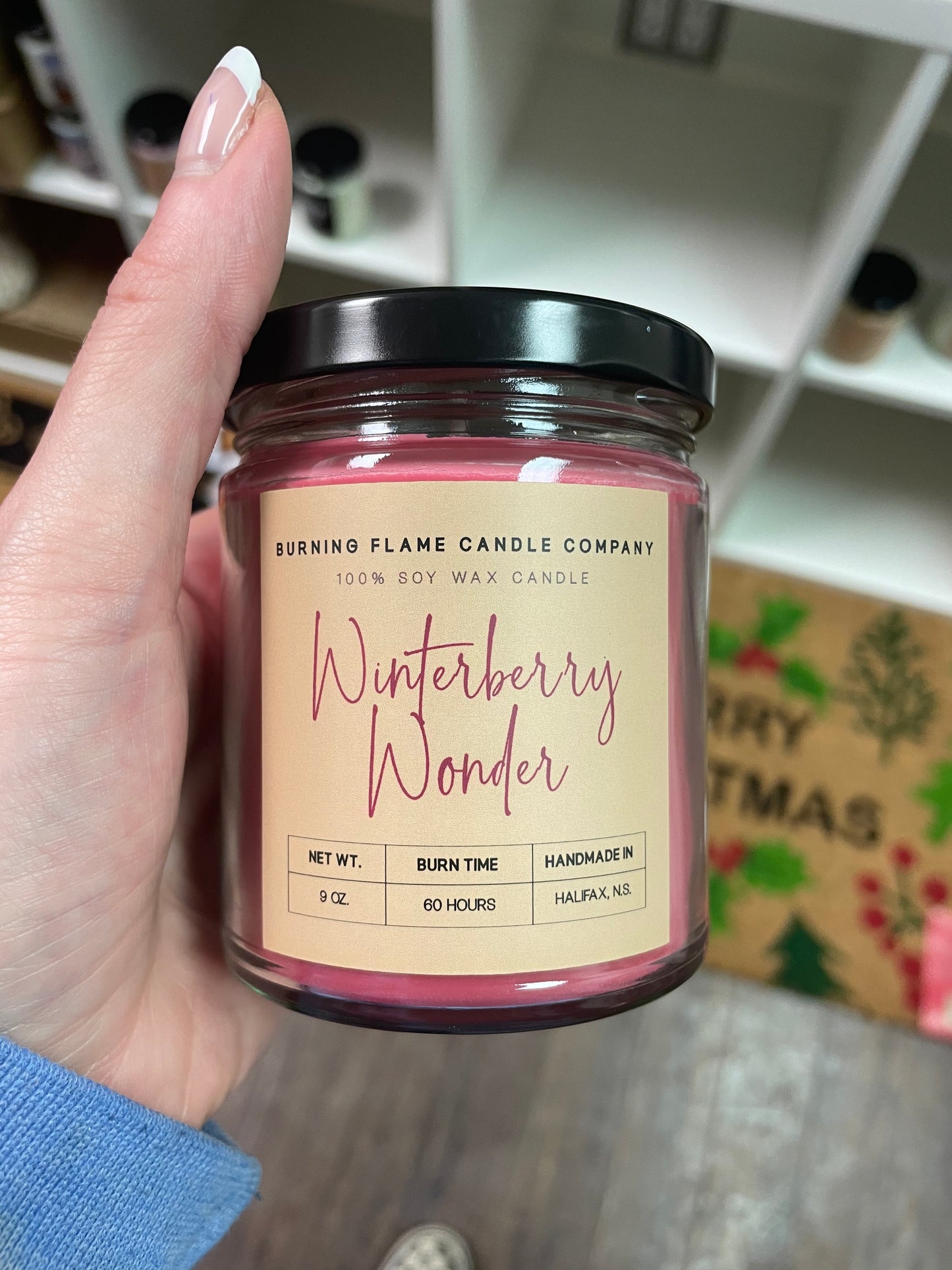 Winterberry Wonder Candle | Hand-Poured in Halifax – Burning Flame