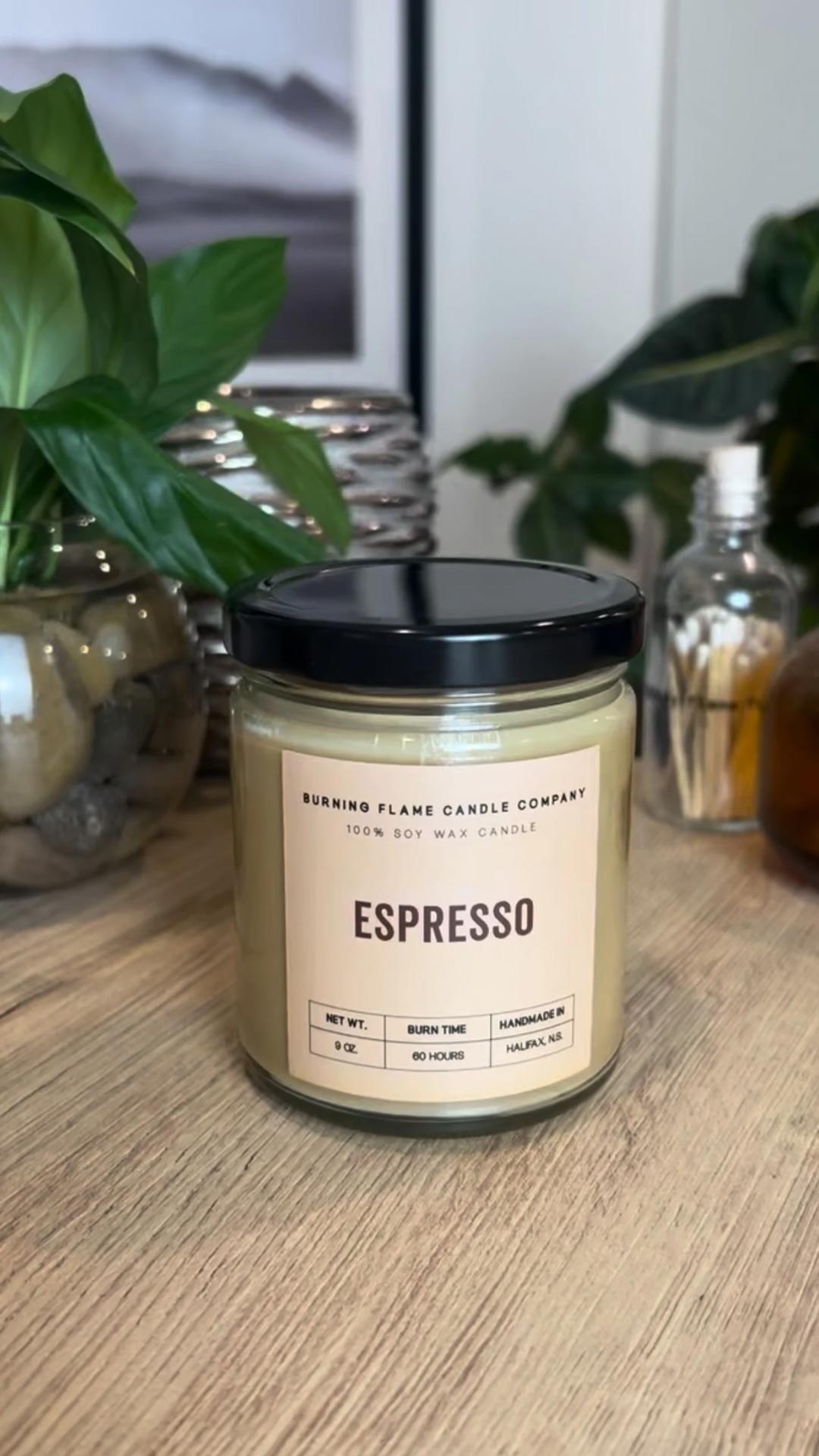 Espresso Soy Candle | Hand-Poured in Halifax – Burning Flame