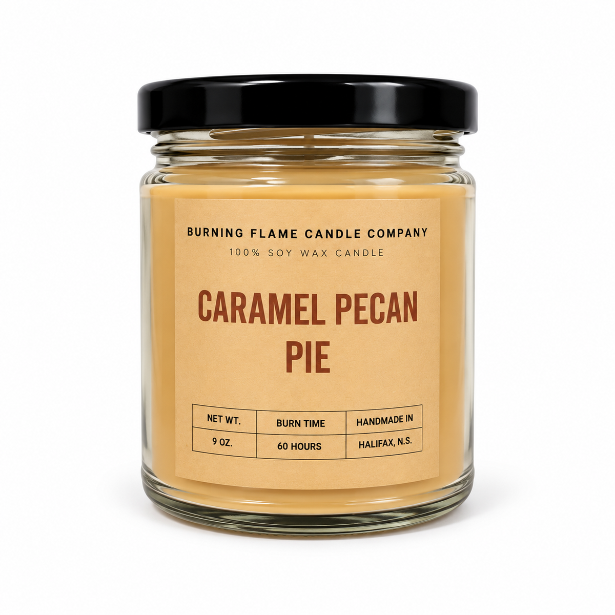Caramel Pecan Pie Candle | Hand-Poured in Halifax – Burning Flame