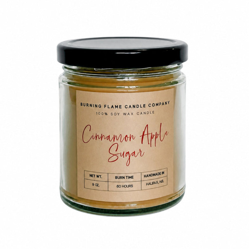 Cinnamon Apple Sugar Candle | Hand-Poured in Halifax – Burning Flame