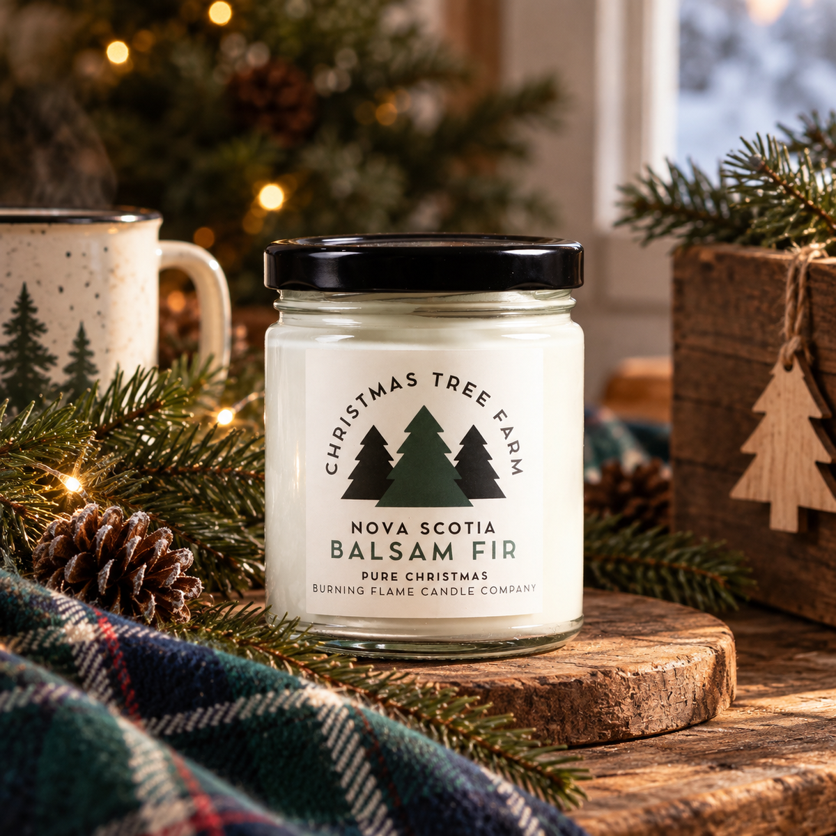 Nova Scotia Balsam Fir Candle | Hand-Poured in Halifax – Burning Flame