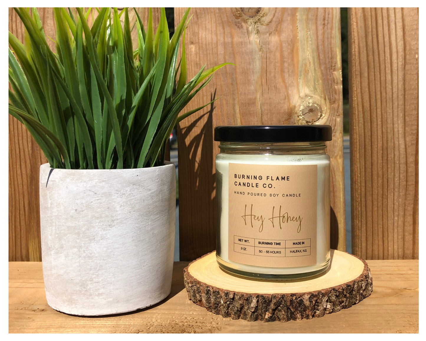 Hey Honey Candle | Hand-Poured in Halifax – Burning Flame