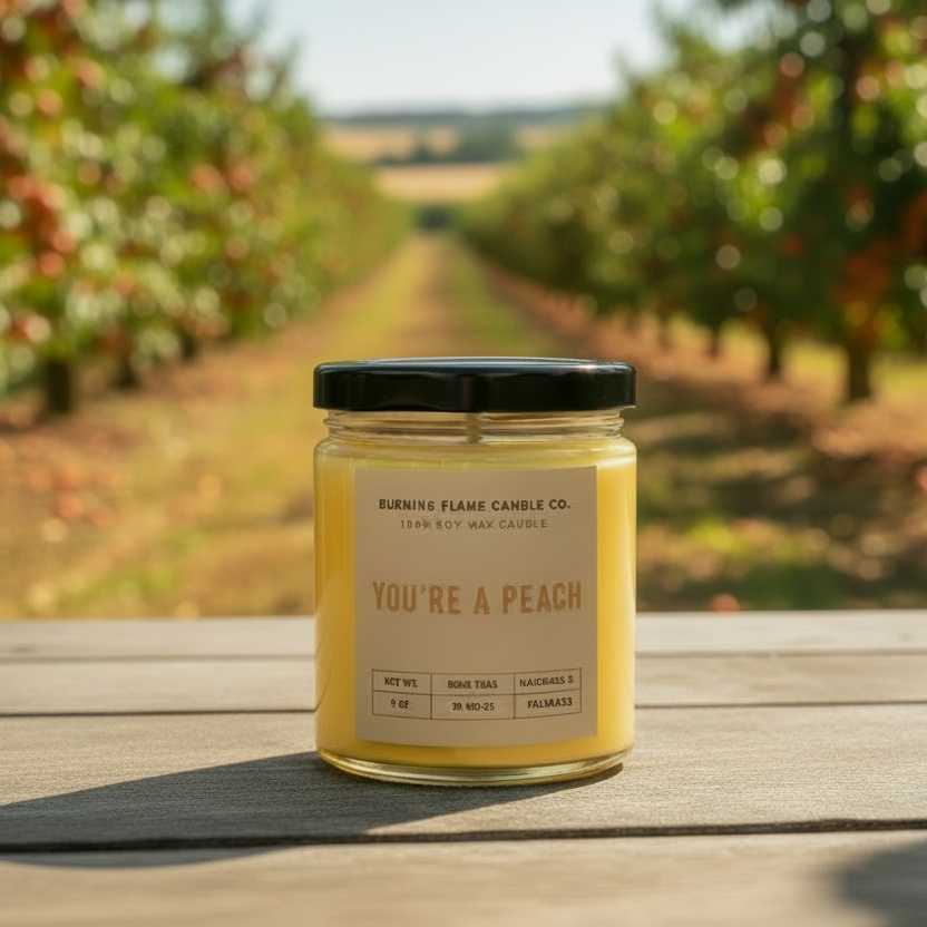 You're a Peach Candle | Hand-Poured in Halifax – Burning Flame