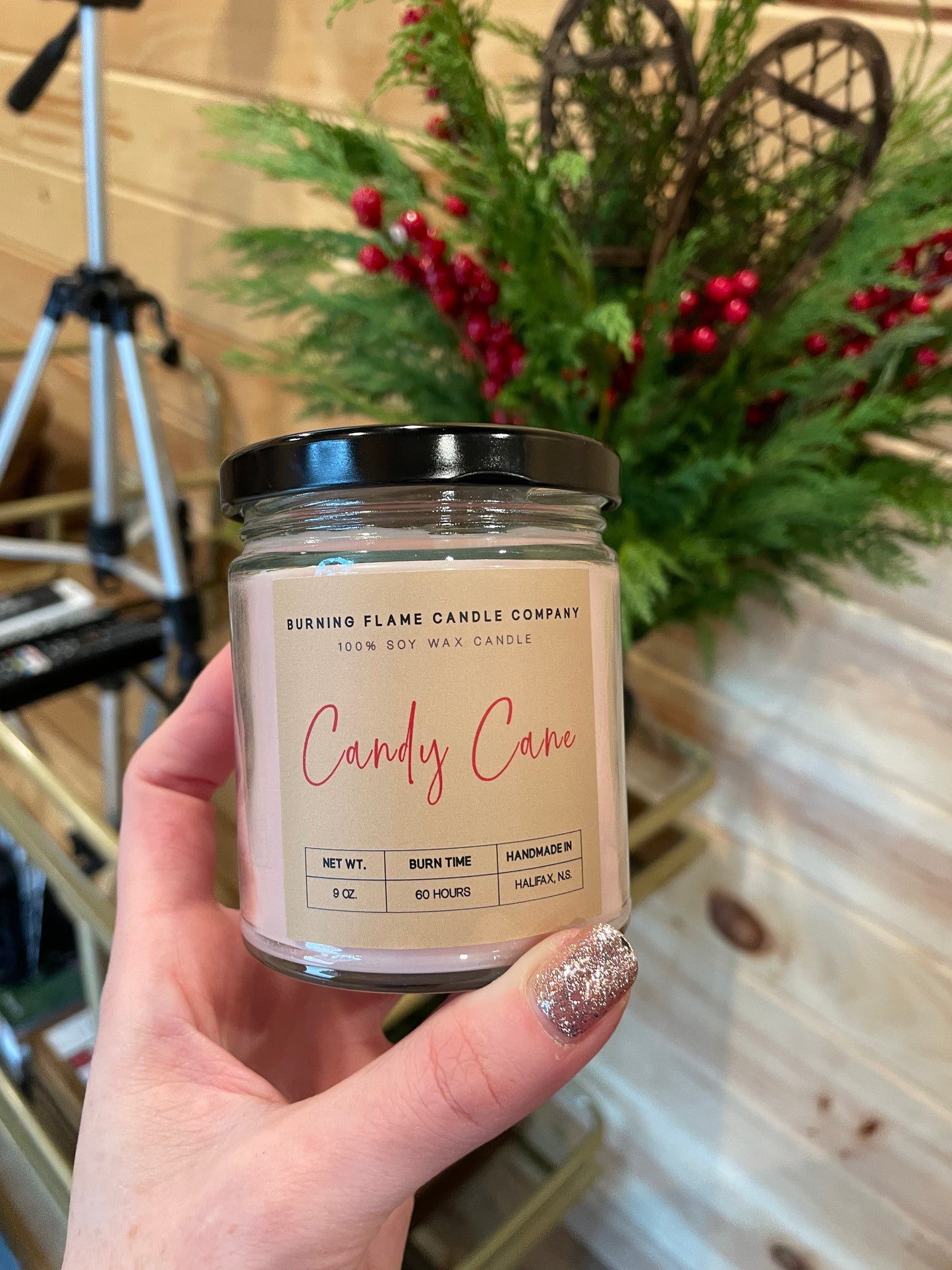 Candy Cane Candle