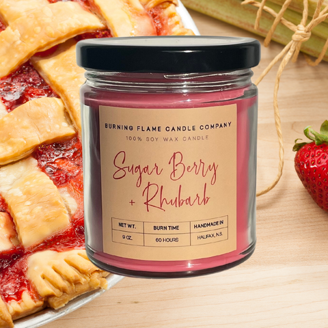 Sugar Berry and Rhubarb - Soy Wax Candle