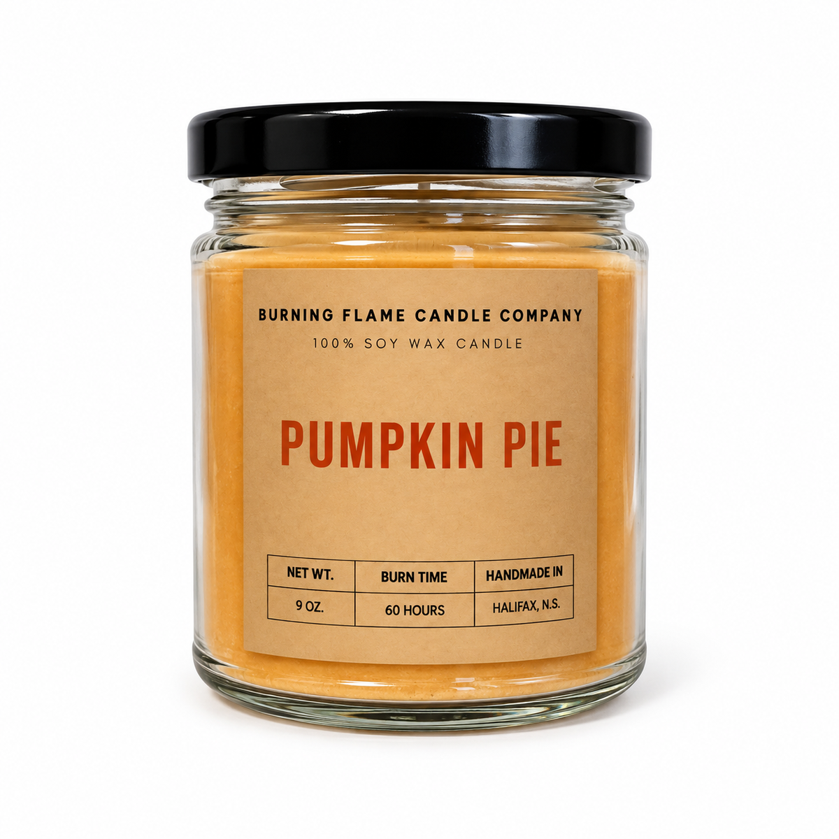 Pumpkin Pie Candle | Hand-Poured in Halifax – Burning Flame