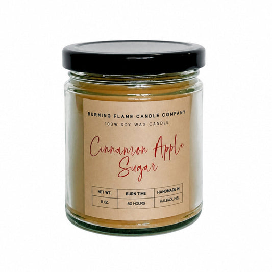 Cinnamon Apple Sugar Candle | Hand-Poured in Halifax – Burning Flame