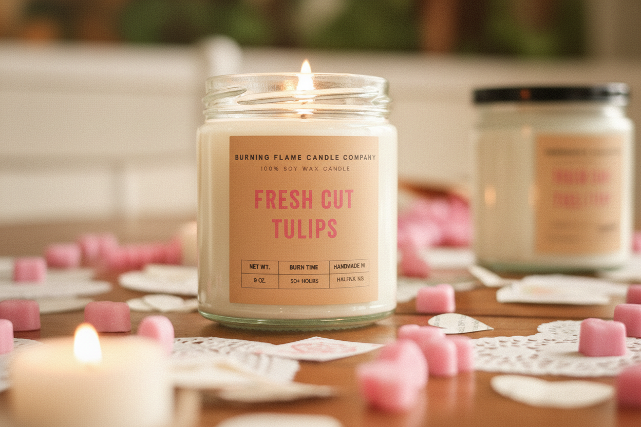 Fresh Cut Tulips Soy Candle | Hand-Poured in Halifax – Burning Flame