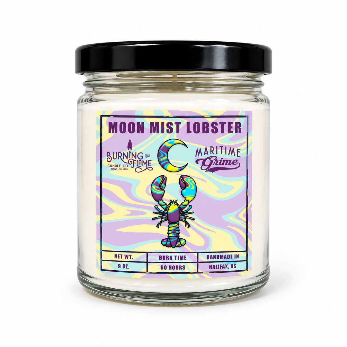 Moon Mist Lobster Candle | Hand-Poured in Halifax – Burning Flame