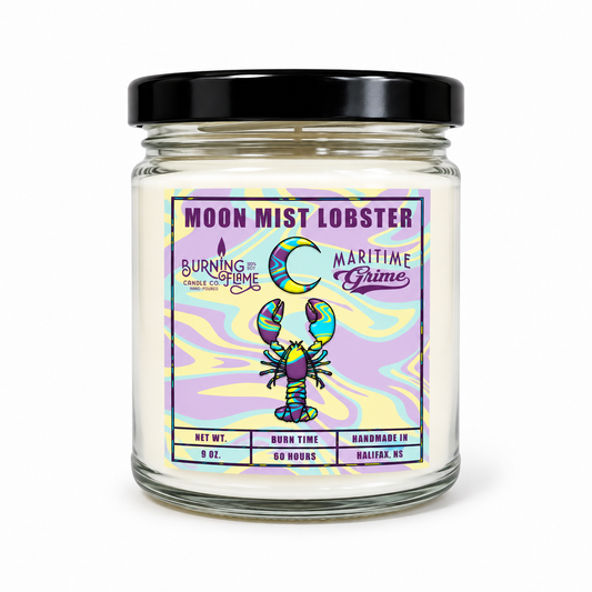 Moon Mist Lobster Candle | Hand-Poured in Halifax – Burning Flame