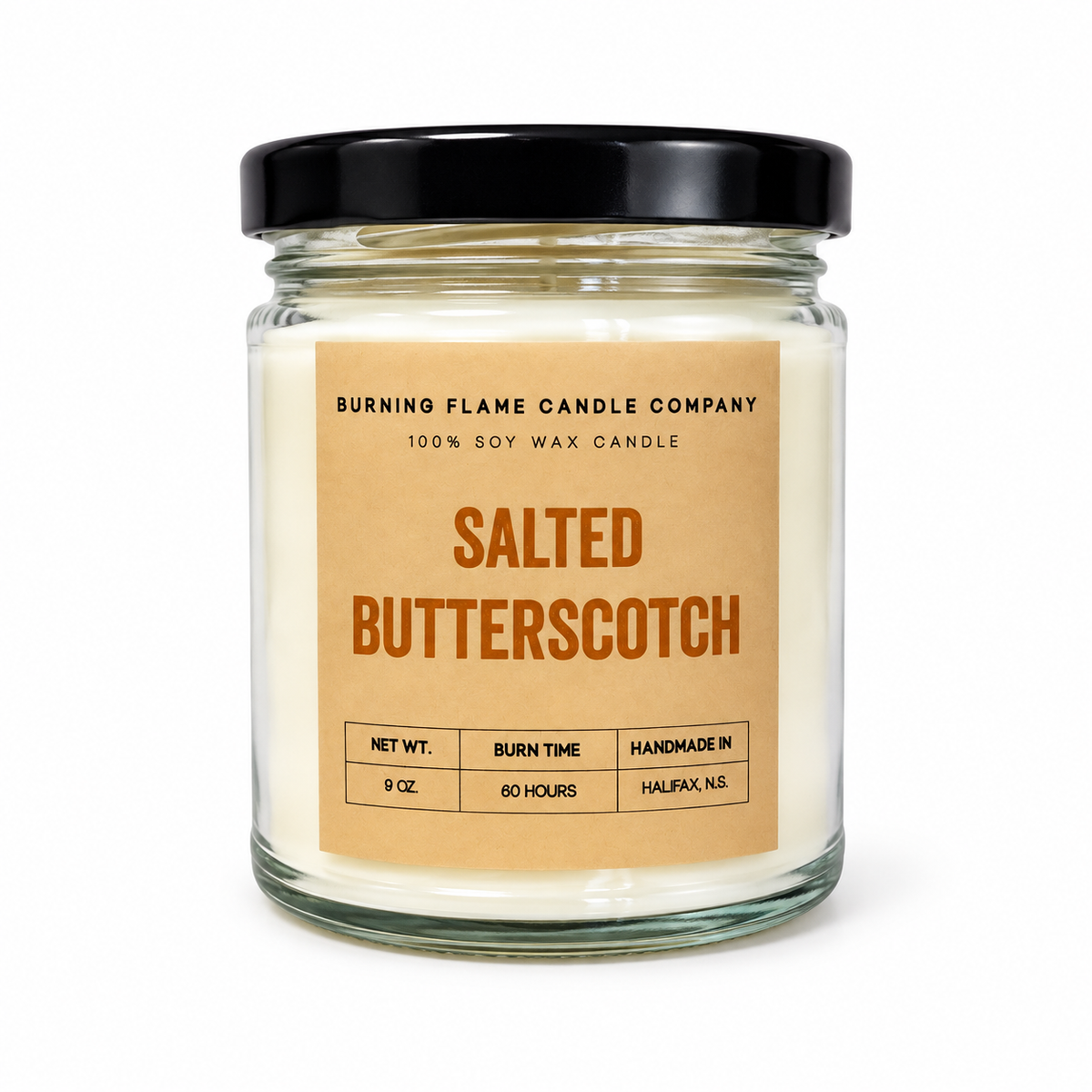 Salted Butterscotch Candle | Hand-Poured in Halifax – Burning Flame