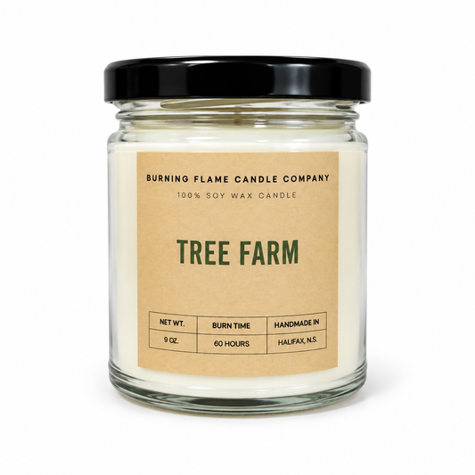 Tree Farm Candle | Hand-Poured in Halifax – Burning Flame