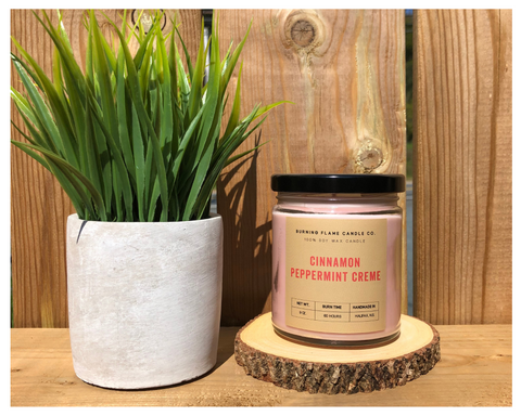 Cinnamon Peppermint Creme - Soy Wax Candle