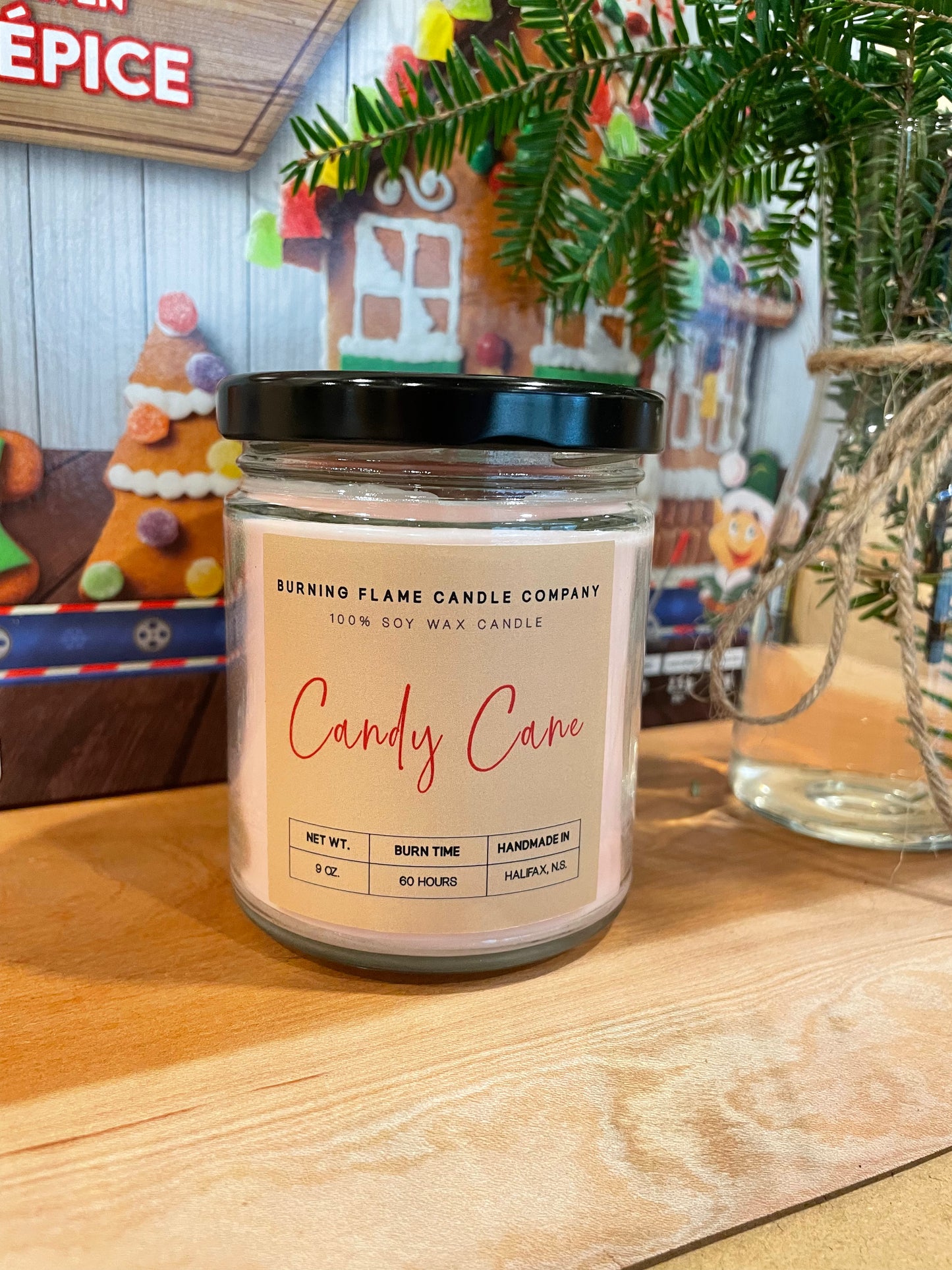 Candy Cane Candle